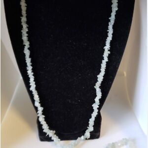 Crystal Quartz Chip Necklace 36"